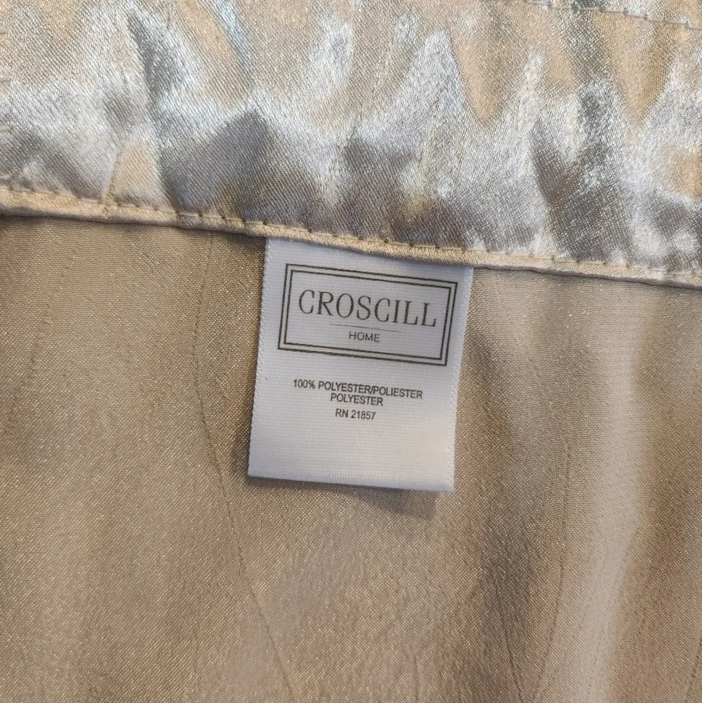 Croscill Satin Champagne Curtain Panels (Set Of 2)-40x82